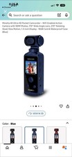 Minolta 4K Ultra HD Pocket Camcorder MN4KP1 Blue Wi-Fi Waterproof Case