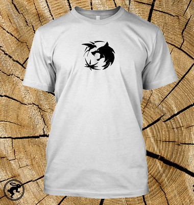 The Witcher Wolf Medallion 1 T shirt Geralt of Rivia TV Show Video Game Books T