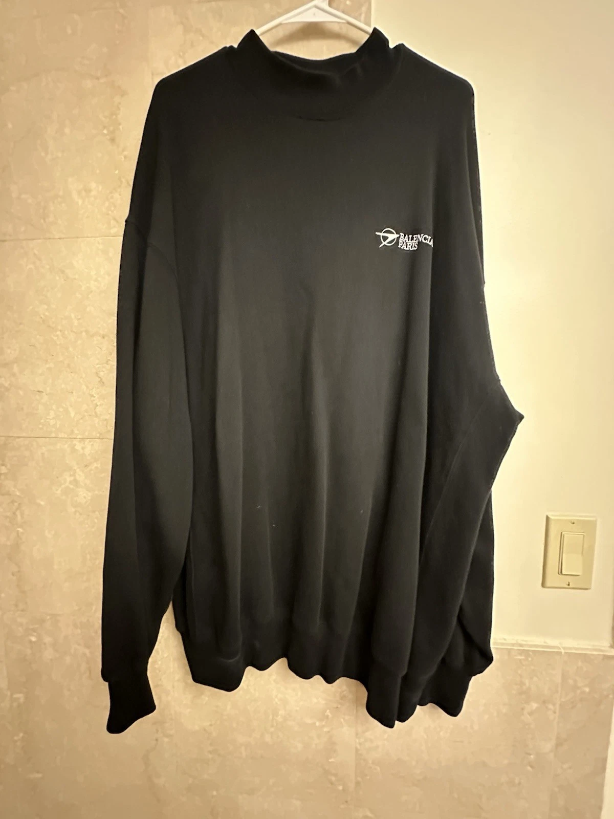 Balenciaga — Balenciaga Mock Turtle Neck Embroidered Airline Sweatshirt XL Pristine
