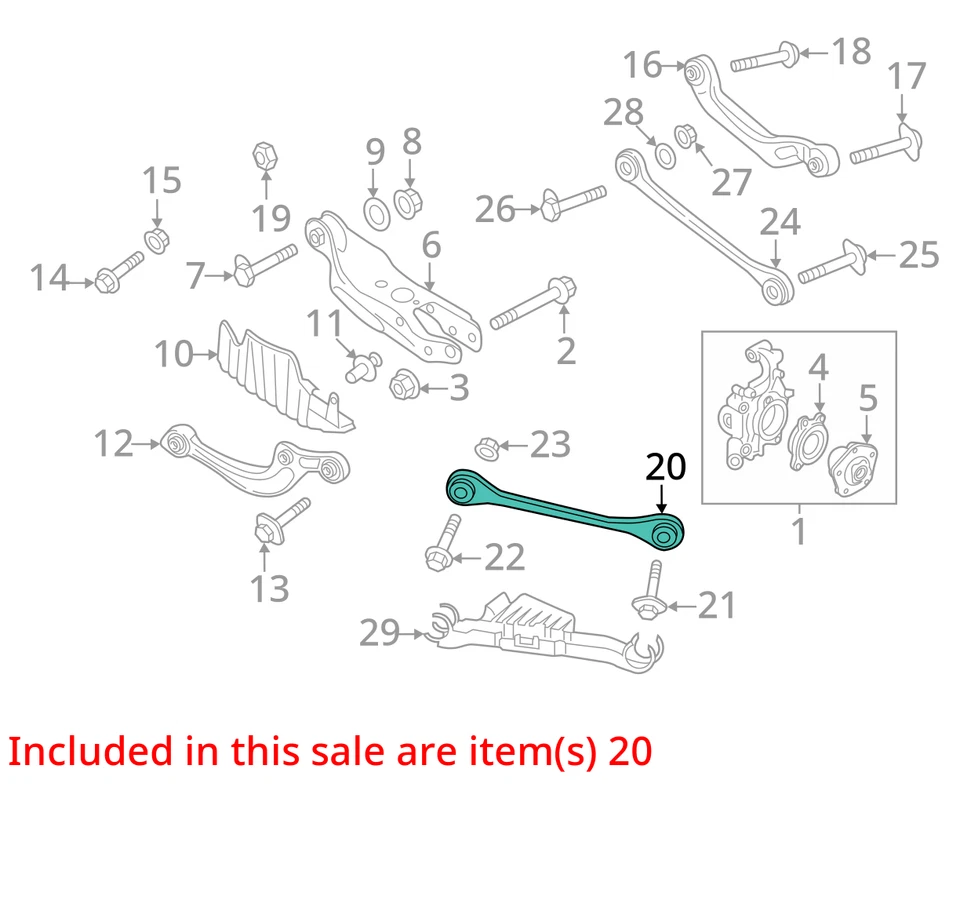 2019 AUDI A5 OEM LH LEFT REAR LOWER REARWARD CONTROL ARM *17K* 8W0505311 - Image 3 of 4