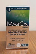 NEW Mag-Ox 400 CONCENTRATED Magnesium Supplement (120) Tablets Exp 07/26