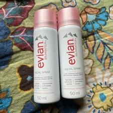 Evian Facial Spray 50ml X2 Mist Thermal Water Hypoallergenic Moisturise