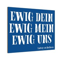 Holzschild 20X30 Cm Ewig Dein Mein Uns Dekoration Deko Geschenk Holz Schild
