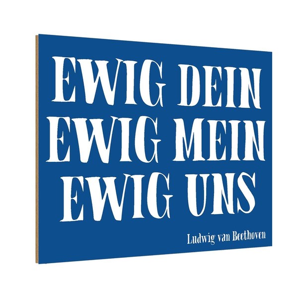 Holzschild 20X30 Cm Ewig Dein Mein Uns Dekoration Deko Geschenk Holz Schild-image