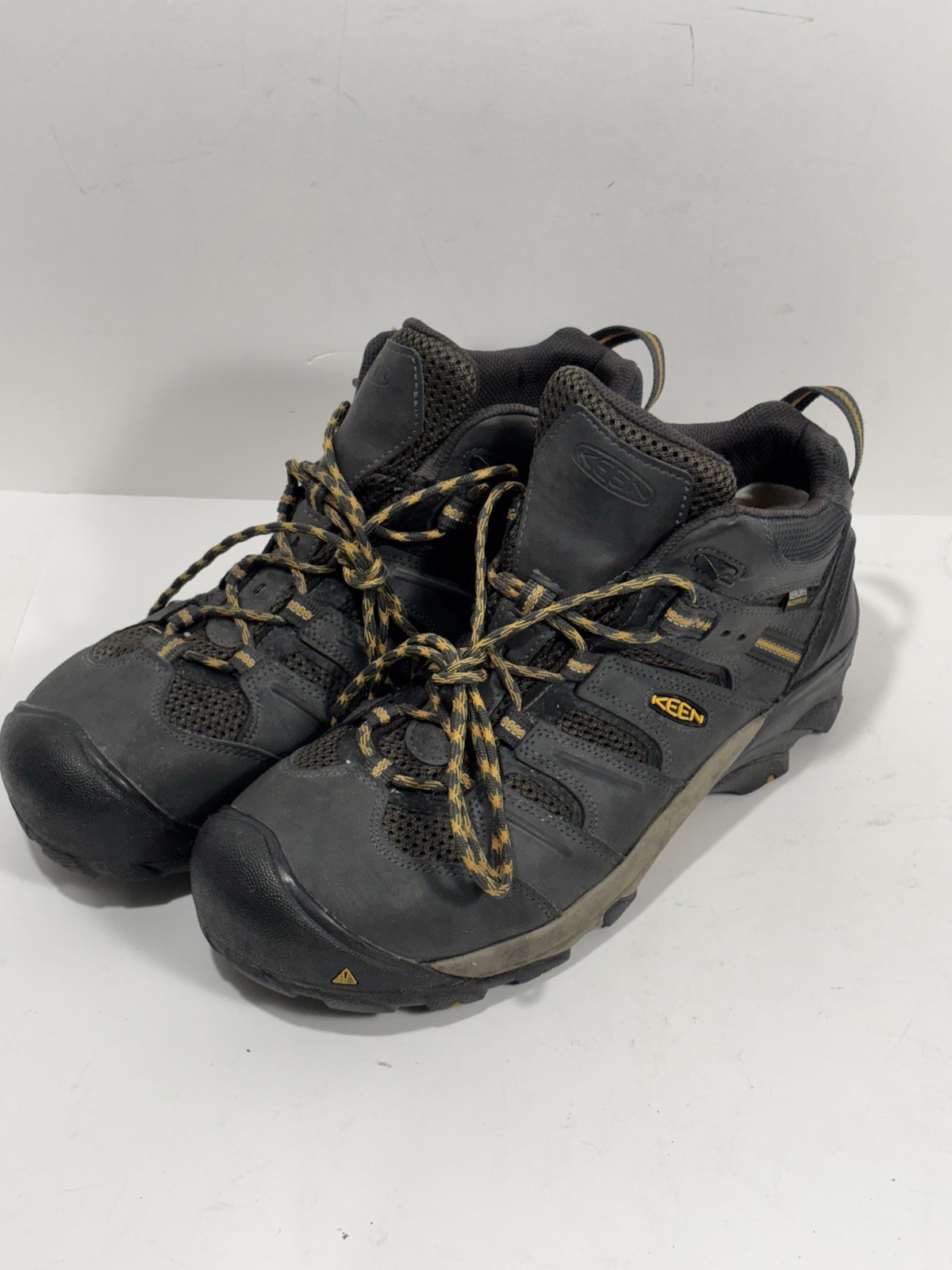 Stivali da lavoro impermeabili KEEN Utility Flint taglia 12D ASTM F2413 18 punta di sicurezza marrone