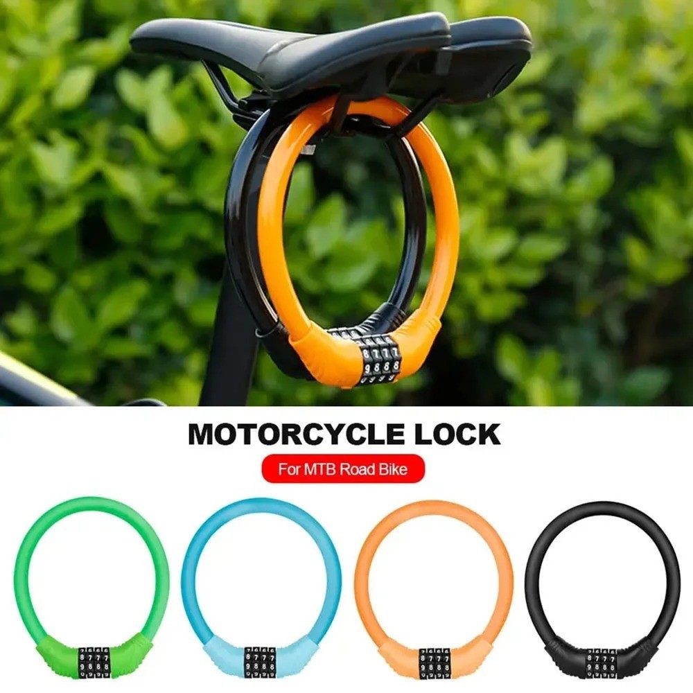 Cable Lock 4-digit Code Combination Stainless Steel Padlock