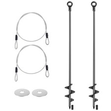 2 Pcs 30" Ground Anchors Heavy Duty 12mm Steel Earth Shed Anchor Kit