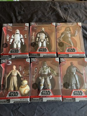 6 Star Wars Elite Series Die Cast Action Figures Includes Boba Fett.