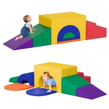 Soft Foam Climbing Blocks Set – Large 5-in-1 Soft Play Toys Crawling & Slidin...