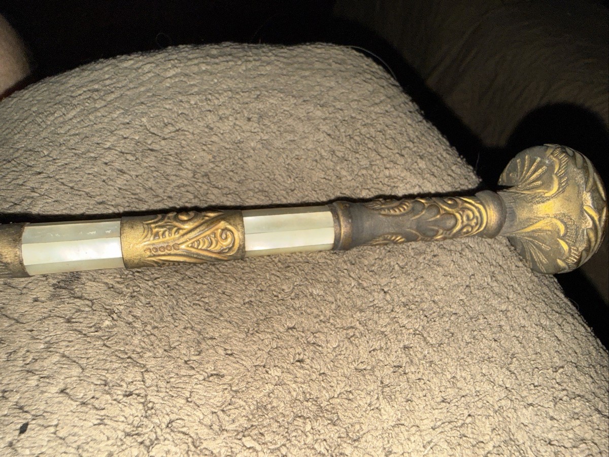 Antique Brass And Aluminum Handled Umbrella View 2