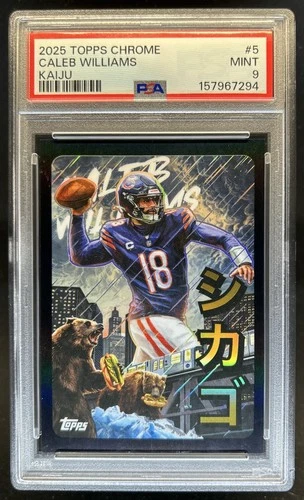 2025 Topps Chrome Caleb Williams Kaiju SSP #KAI-5 Bears PSA 9