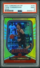 2021 Panini Chronicles Draft Picks CADE CUNNINGHAM 4/10 RC Gold SP #141 PSA