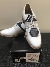 Footjoy Premiere Series Golf shoes Size UK10 Medium Fit White/Blue/Cream