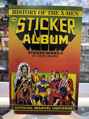 Marvel Universe History of the X-Men Sticker Album Series 2 Unstuck And Mint