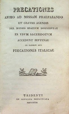 Precationes animo ad missam praeparando et gratiis agendis per mensis spatium di
