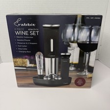 Rabbit 8 Piece Electric Wine Set Rechargeable...