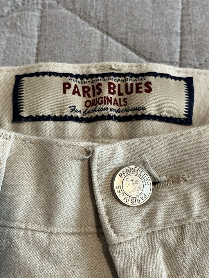 Pantalones Cortos Paris Azul Mujer Junior Talla 1 Beige Denim Puño Enrollado Elastizado De Colección Foto 4 de 4