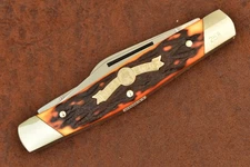 BOKER TREE BRAND SOLINGEN GERMANY STAGLON DELRIN OLDE STAG STOCKMAN KNIFE (26941