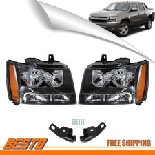 Headlights Amber Corner Black Clear For Avalanchesuburbantahoe 2007-2014 Pair Headlights Amber Corner Black Clear For Avalanchesuburbantahoe 2007-2014 Pair