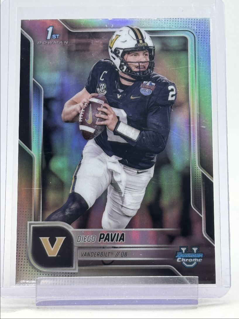 DIEGO PAVIA 2025 BOWMAN UNIVERSITY CHROME 1ST REFRACTOR VANDERBILT Q2264