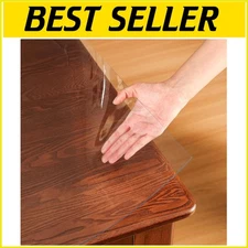 Heavy-Duty 1.5mm Clear Table Cover Protector Rectangle 36 x 72'' - Waterproof