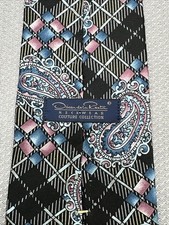 Oscar De La Renta Tie Couture Collection 100% Imported Silk Made in USA (A9)