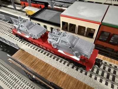 O Scale Custom Flatcar Load Delorean Time Machine - Set of 2