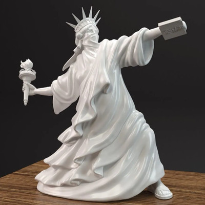 ''Riot of Liberty'' Statue Urban Pop Art Sculpture Subversive Freedom Masterpiece