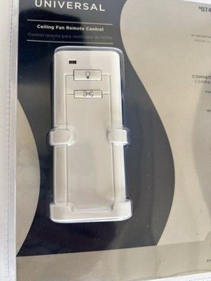 Universal Ceiling Fan/Light Remote Control White w/ Wall Mount Kit #0745358 NEW