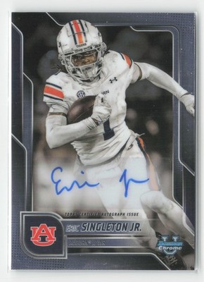 Eric Singleton Jr. 2025 Bowman University Chrome #BCA-ESI Chrome Prospect Auto