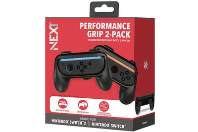 NEXT Performance Grip 2 Pack for Switch 2 JoyCon 2 and Switch JoyCons Black