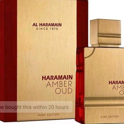 Al Haramain Amber Oud Ruby Edition Eau de Parfum Spray, Unisex, 2 oz (60 Ml)