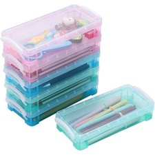Large Capacity Pencil Box, Office Supplies Storage Organizer Box, Brush
