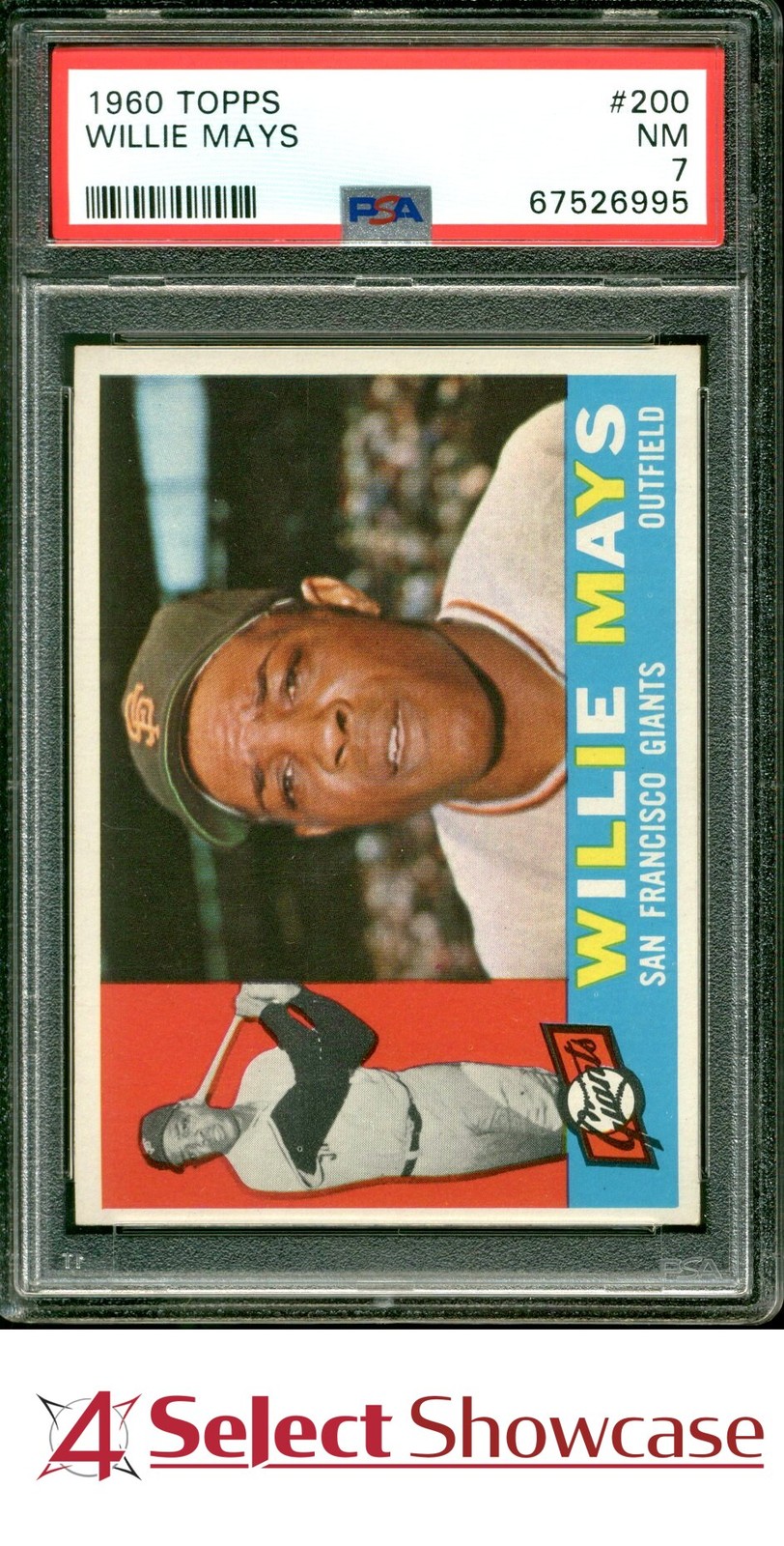 1960 TOPPS #200 WILLIE MAYS GIANTS HOF PSA 7