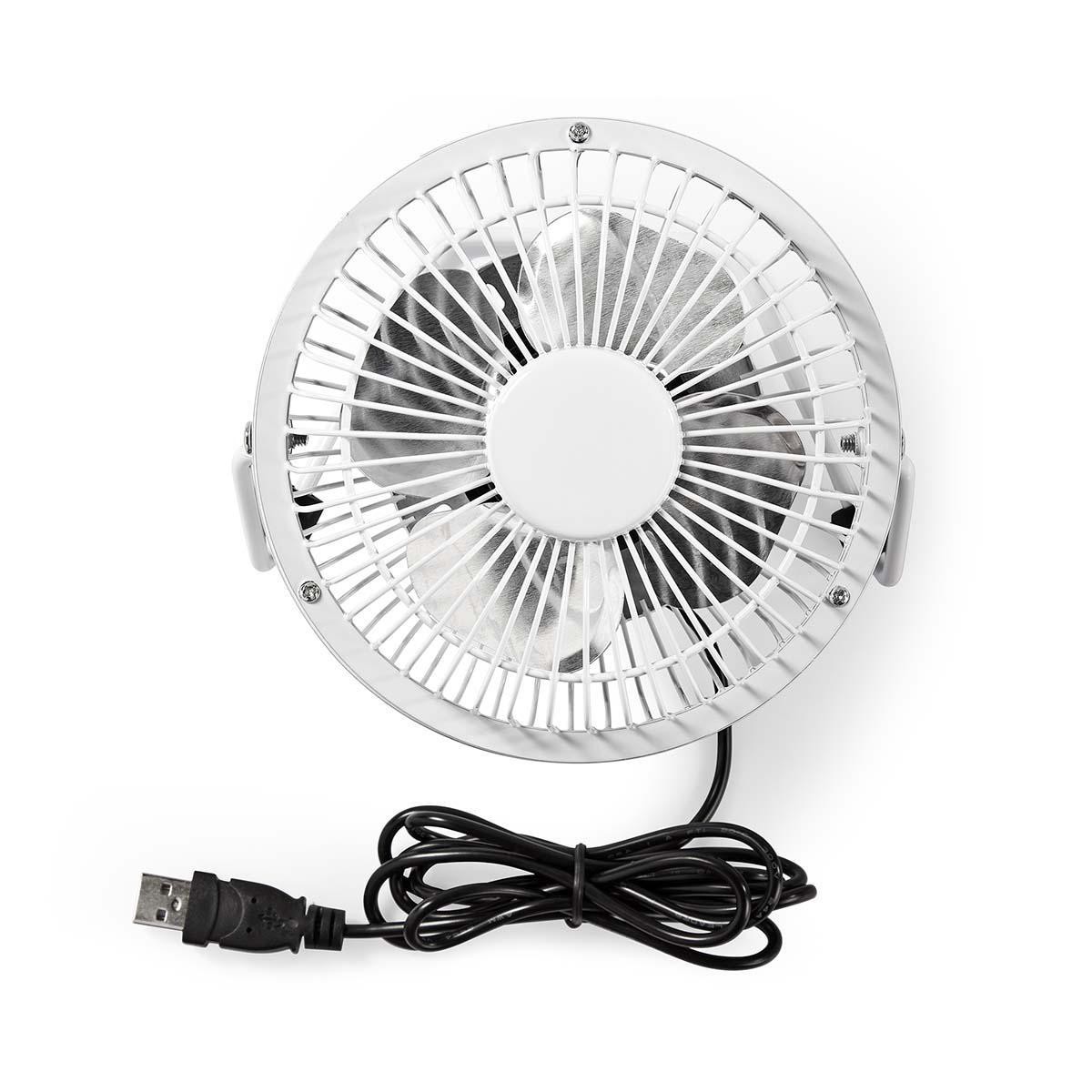 Mini ventilateur de table blanc Nedis en metal orientable de 10cm