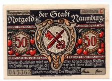 1920 Germany Naumburg Notgeld 50 Pfennig Note (3172)