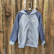 HURLEY  Boys Blue Two Toned Full Zip Fleece Hoodie 6 M