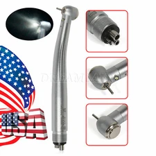 Dental LED E-generator High Speed Handpiece Triple Spray 4Holes Turbine fit