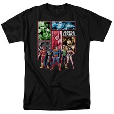 Justice League Of America "Panels" T-Shirt - Regular or Tank - to 6X