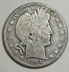1894 P Barber Liberty 90% Silver Half Dollar 50C
