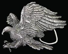 American Bald Eagle Bird Patriotic Bergamot Brass Works Vintage Belt Buckle