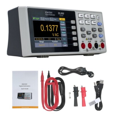 XDM1041 Mini Desktop Digital Multimeter 3.7'' LCD True RMS USB/RS232 55000 Counts
