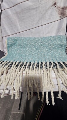 Sonoma blue blanket scarf Sonoma Woven Blue Fringed Chevron Throw Blanket Soft & Cozy  main image 4