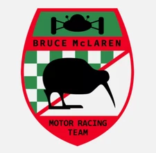 Bruce McLaren racing team sticker Logo laptop vinyl decal