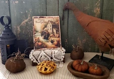 COLONIAL VICTORIAN PRIMITIVE VINTAGE STYLE THANKSGIVING TURKEY GRIST MILL SIGN
