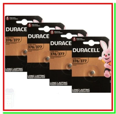 4 Pile Batterie DURACELL 376 377 SR66 SR626SW 606 RW329 SB-AW 280-39 SR626 BA