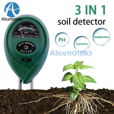 DIYMORE Soil Tester 3-in-1 Plant Moisture Meter illuminance Value PH Tester
