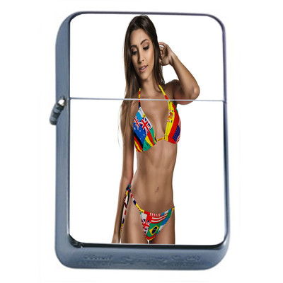 Dutch Pin Up Girls D13 Flip Top Oil Lighter Wind Resistant Flame Fantasy