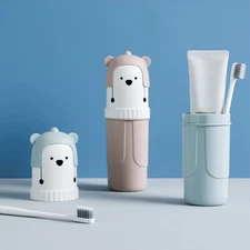 Toothbrush Box Toothpaste Container Mouthwash Cup Travel Portable Dirt Proof