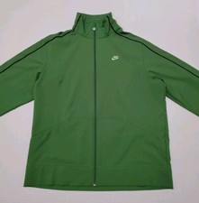 Vintage Nike Women s Full Zip Mock Neck Green Windbreaker Jacket Medium 8-10